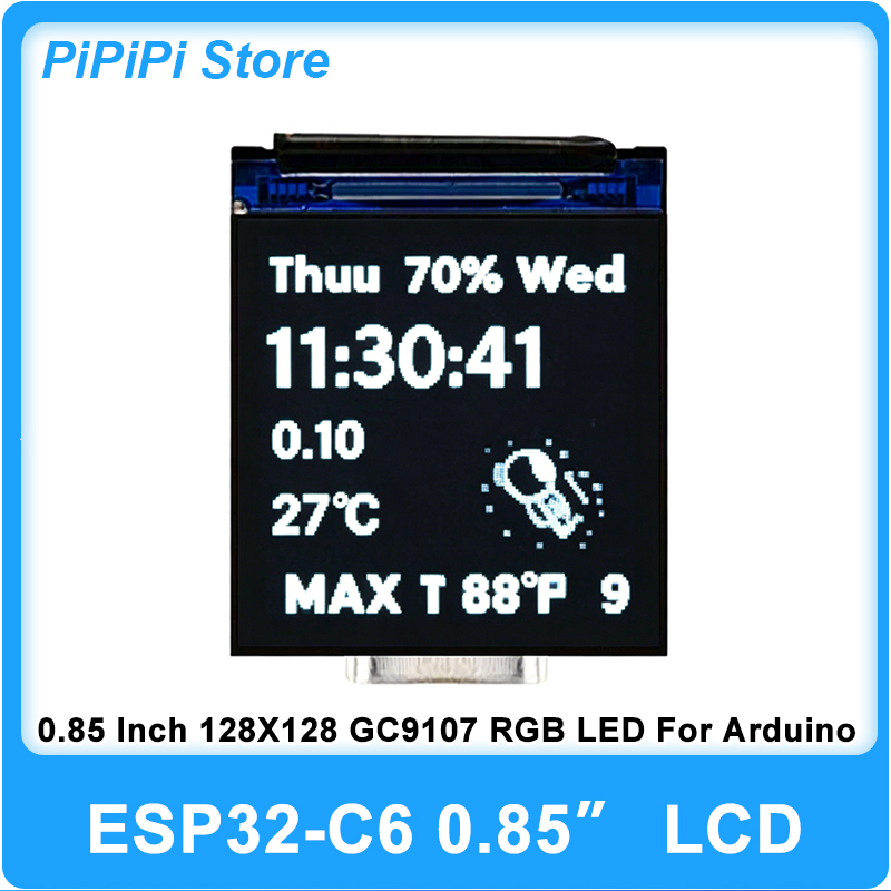 ESP32 C6 0.85 Inch 128X128 IPS - Graded Card Display ulasan dan harga