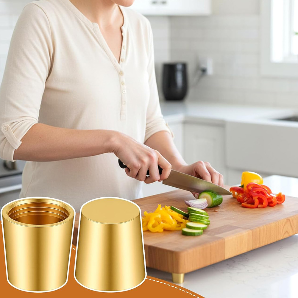 4pcs Brass Cutting Board Feet  - Display Risers Set ulasan dan harga
