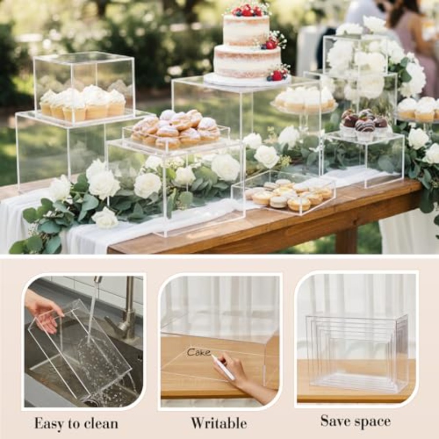 7 Pcs Extra Large Buffet Riser - Display Risers Set ulasan dan harga