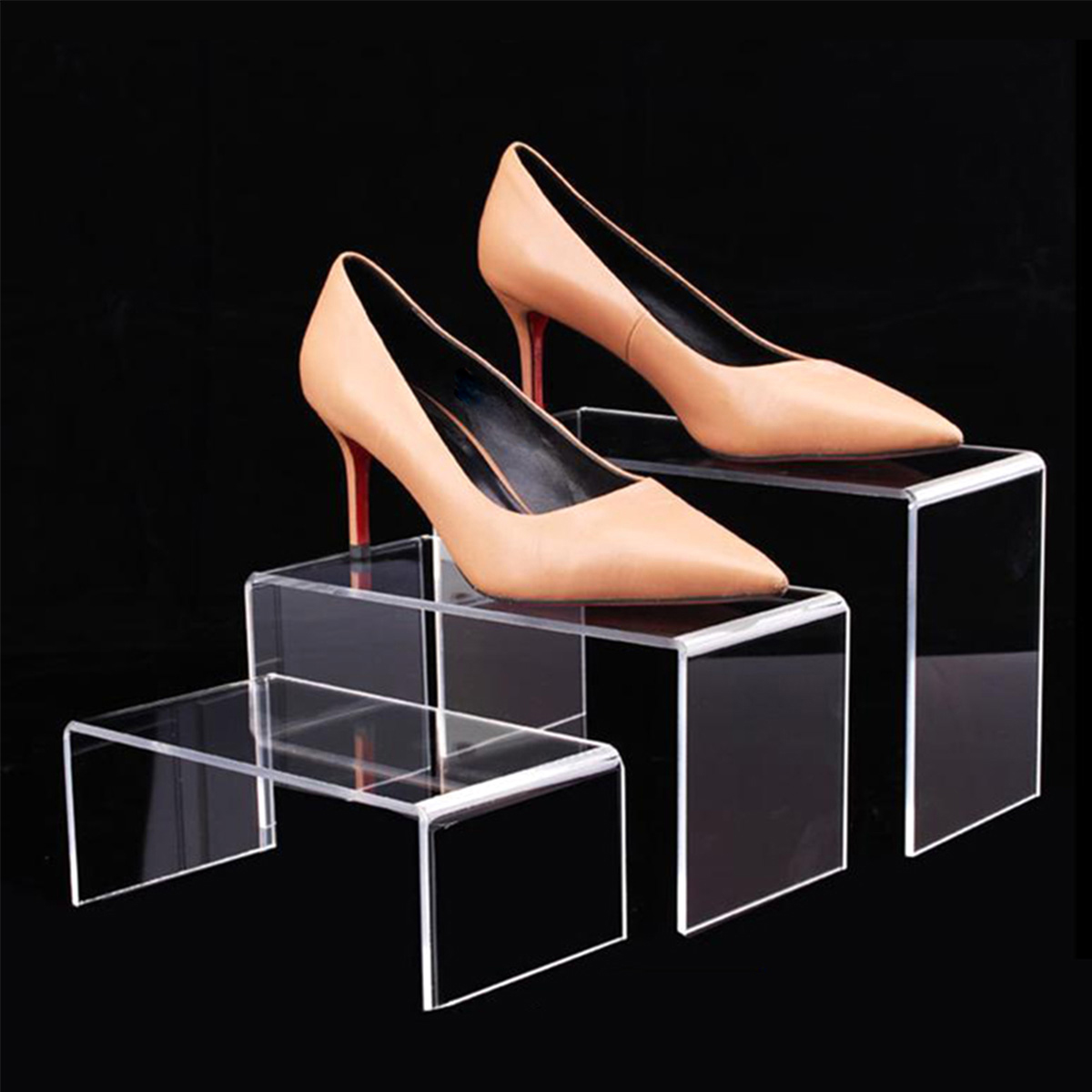3/6/9Pcs Acrylic Display Stand - Display Risers Set ulasan dan harga