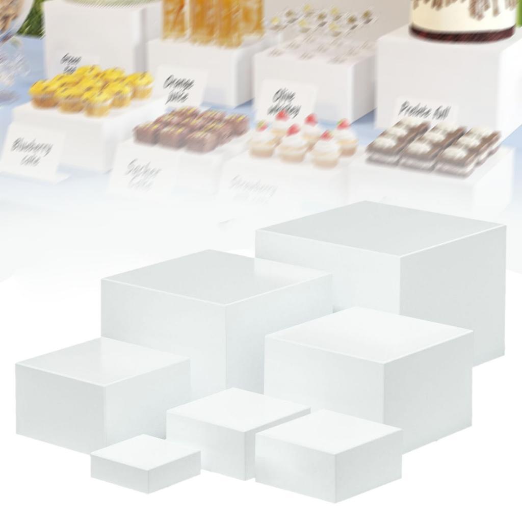 7 Pieces Acrylic Cube Display  - Display Risers Set ulasan dan harga