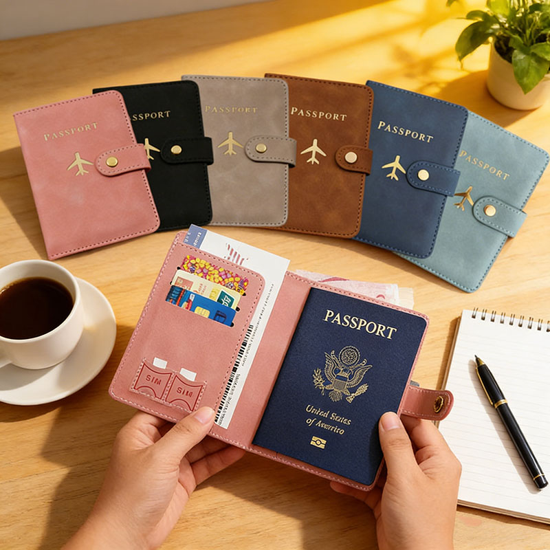 Leather Passport Holder Covers - Card Top Loader ulasan dan harga