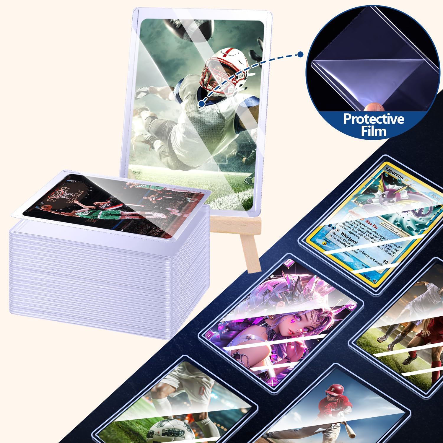 25-100pcs Hard Card Sleeves An - Card Penny Sleeve ulasan dan harga