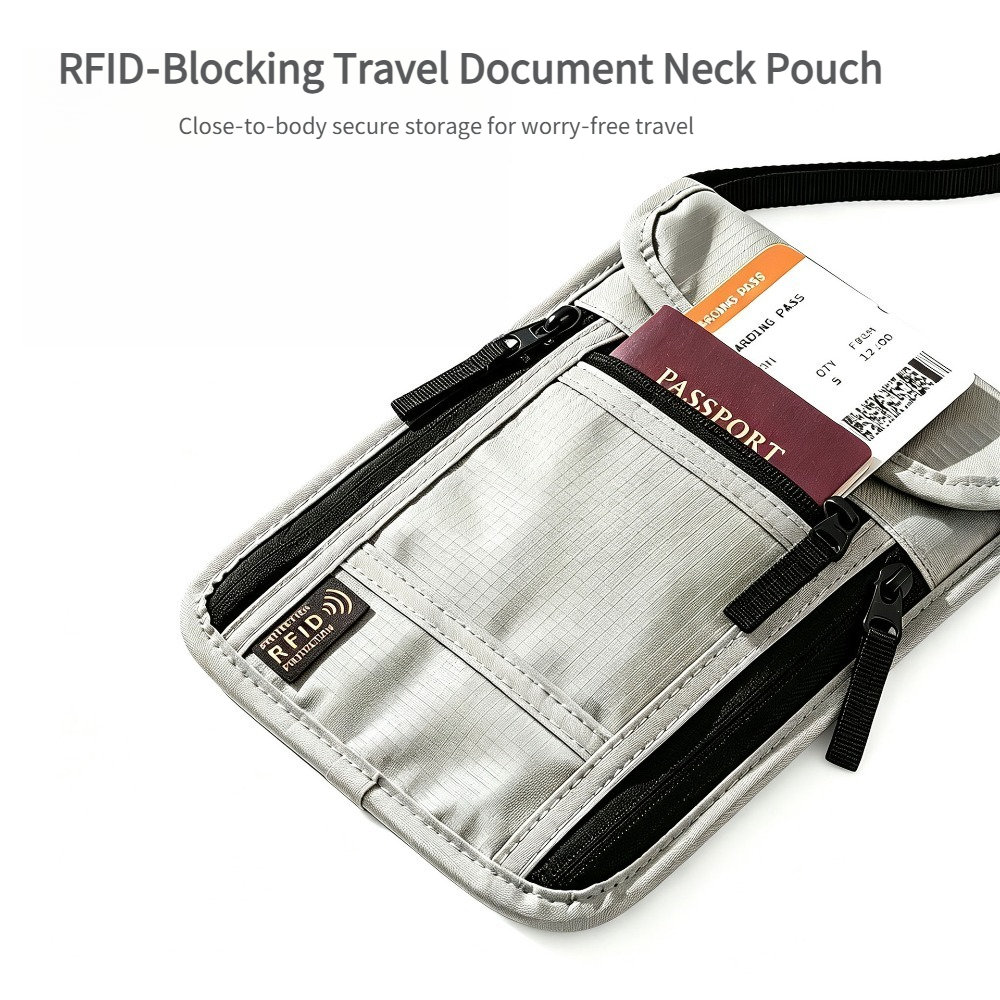 Travel Neck Wallet, RFID Block - Card Top Loader ulasan dan harga